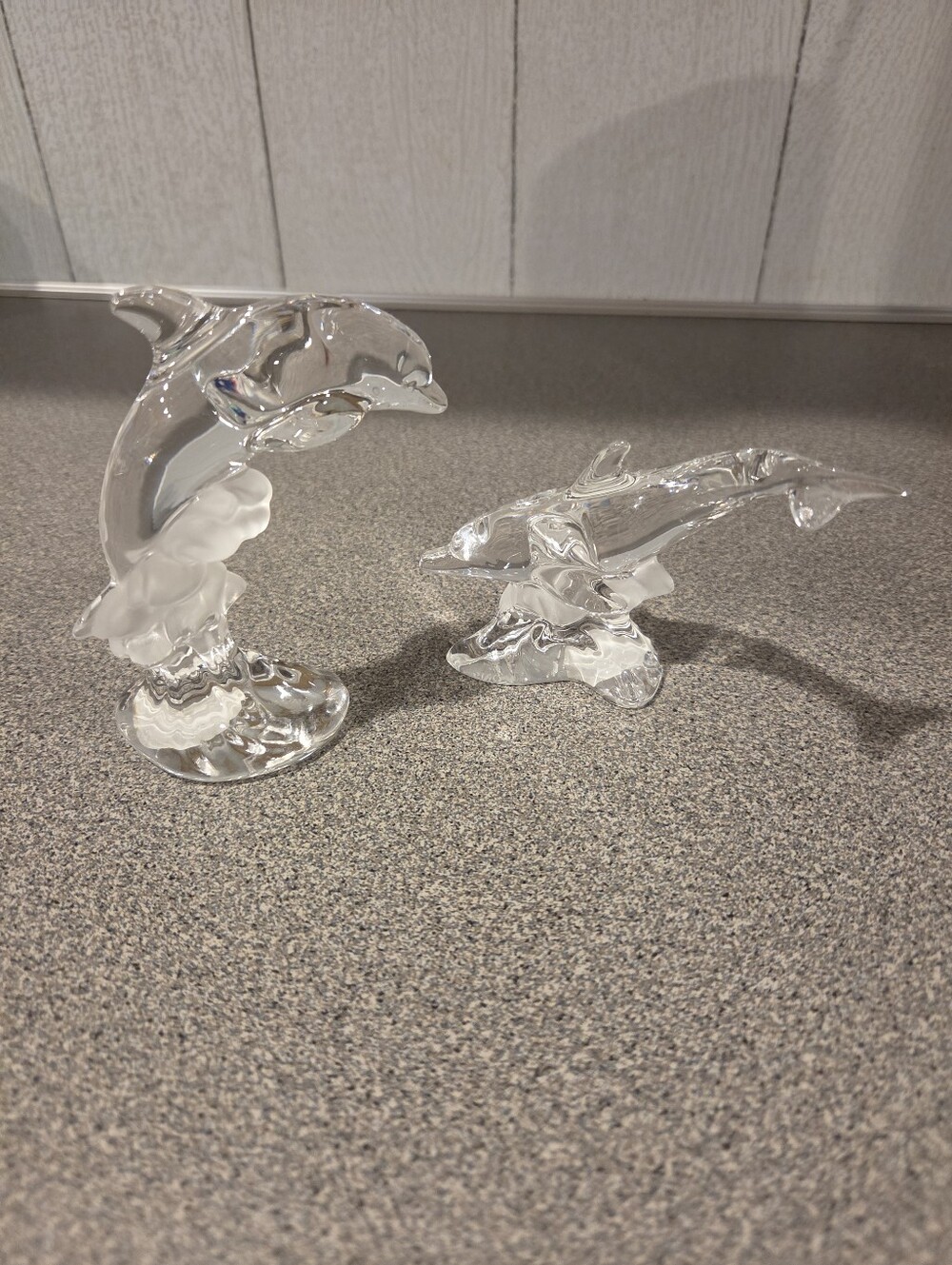 Lenox Fine Crystal Dolphin Figurines Pair (Made in Germany)